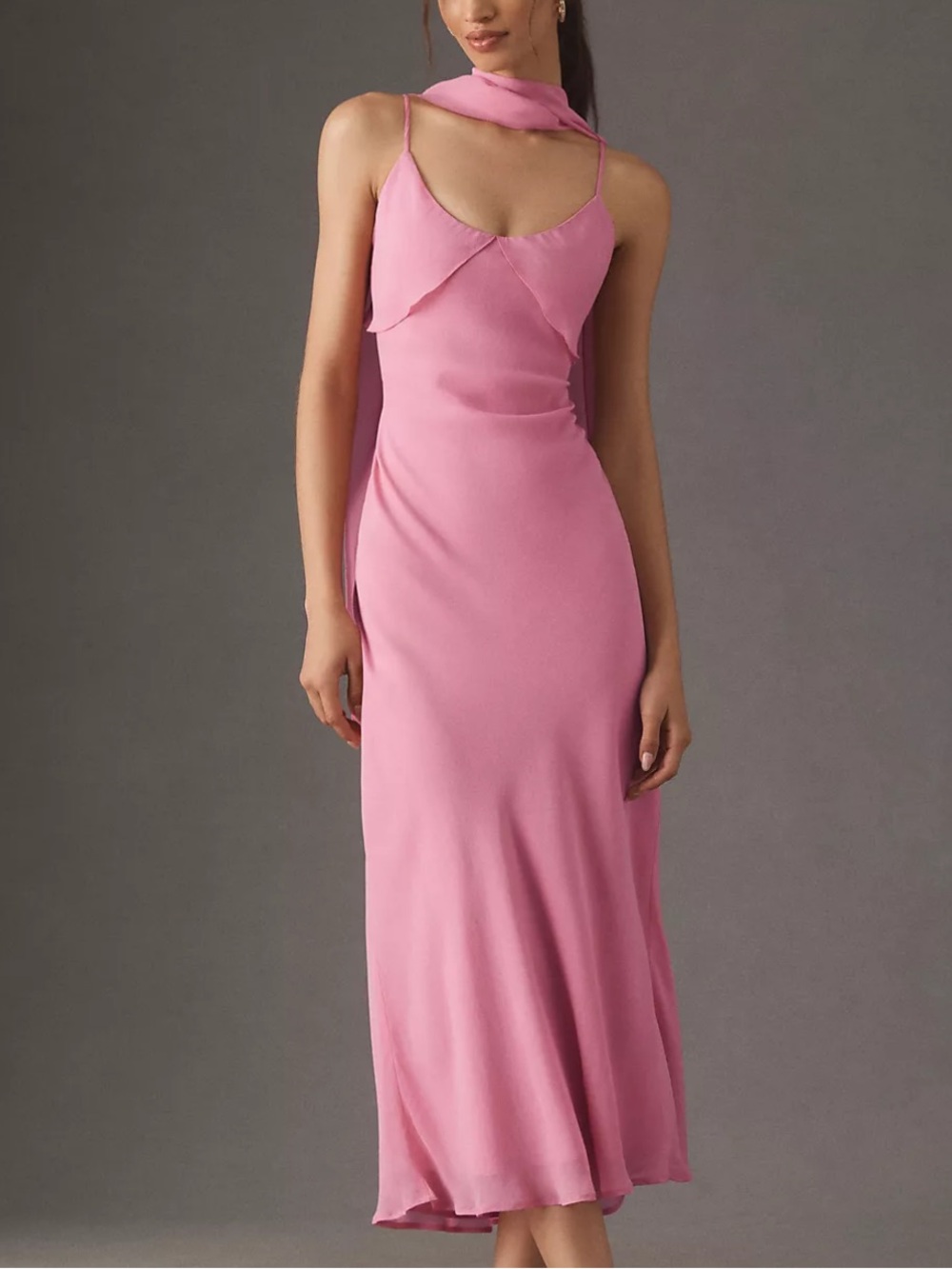 BHLDN Scarf Detail Slip Maxi Dress